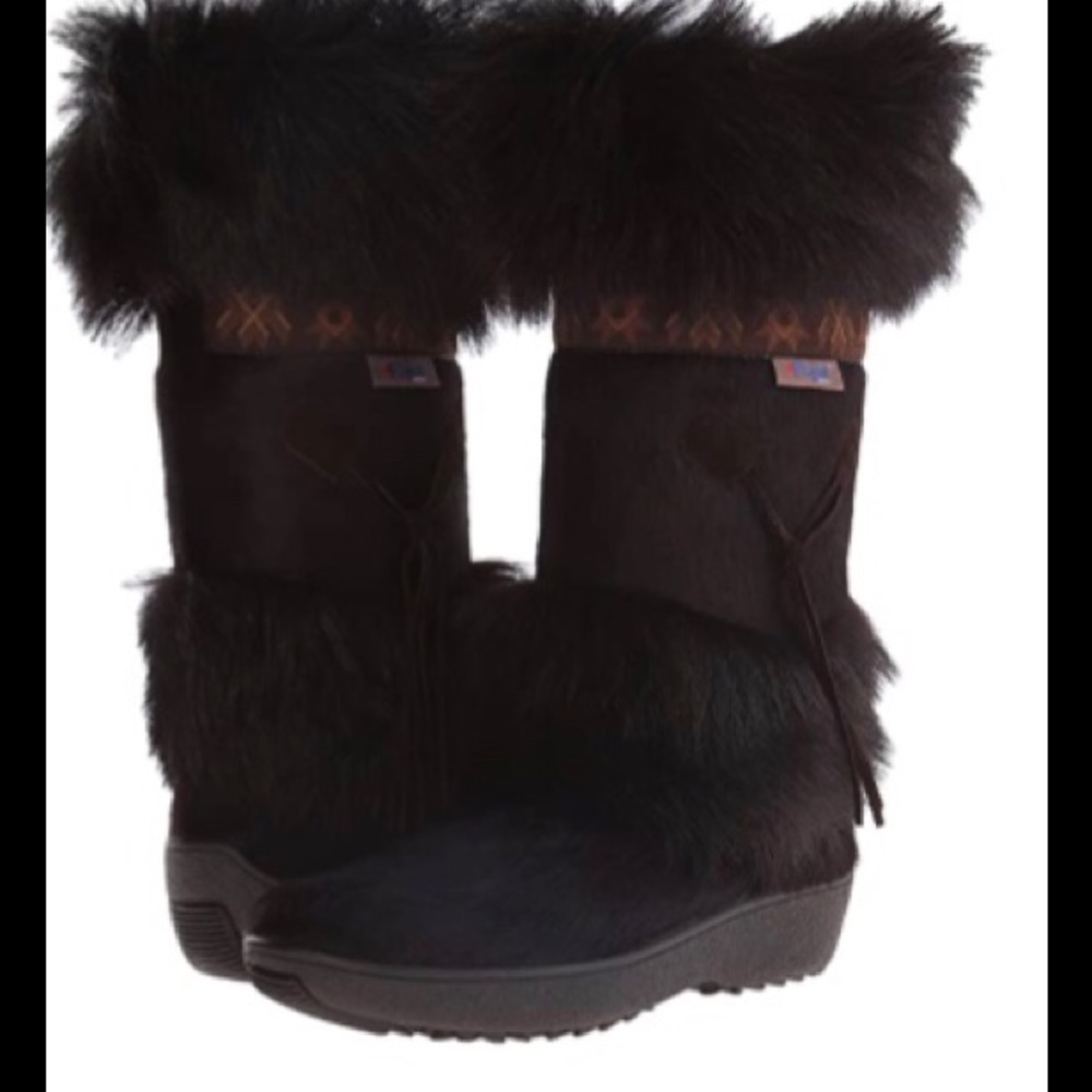 Pajar Women's Black Fur-Trim Winter Boots